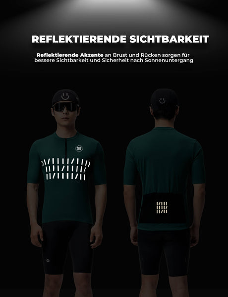 Fahrradtrikot Kurzarm Herren – Atmungsaktiv & Reflektierend