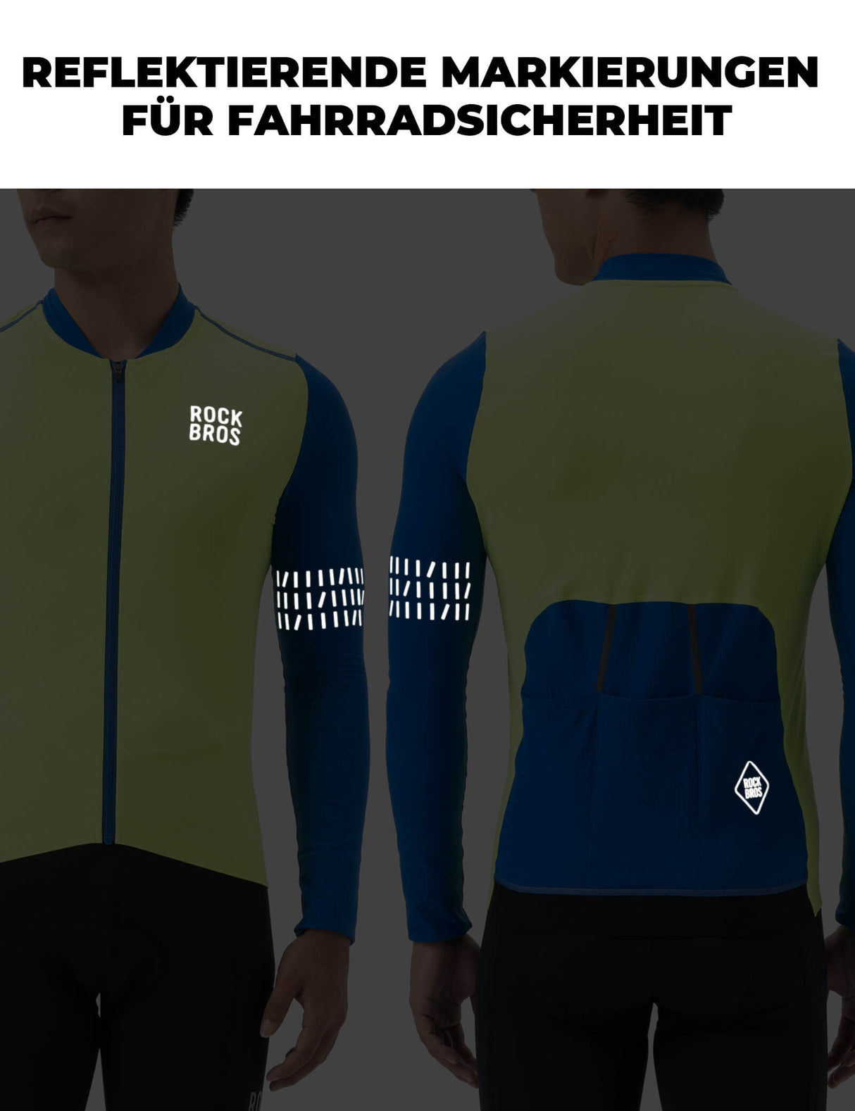 Fahrradtrikot Langarm Herren Winter – Warm, Atmungsaktiv & Reflektierend