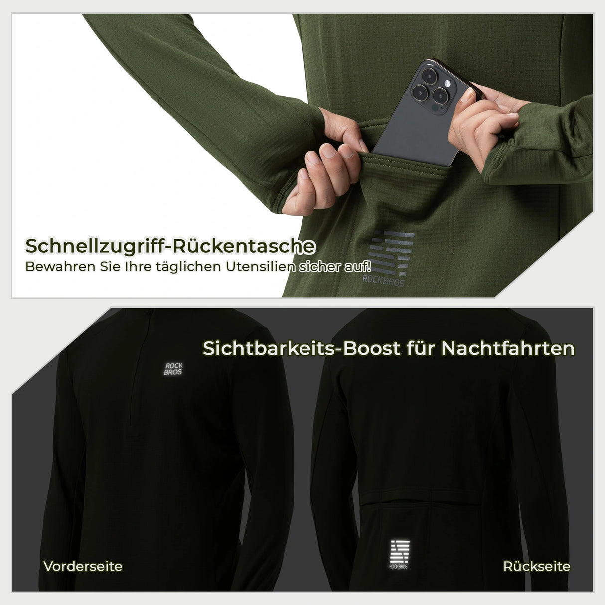 Fahrradtrikot Langarm Herren Winter – Warm, Fleece & Schnelltrocknend