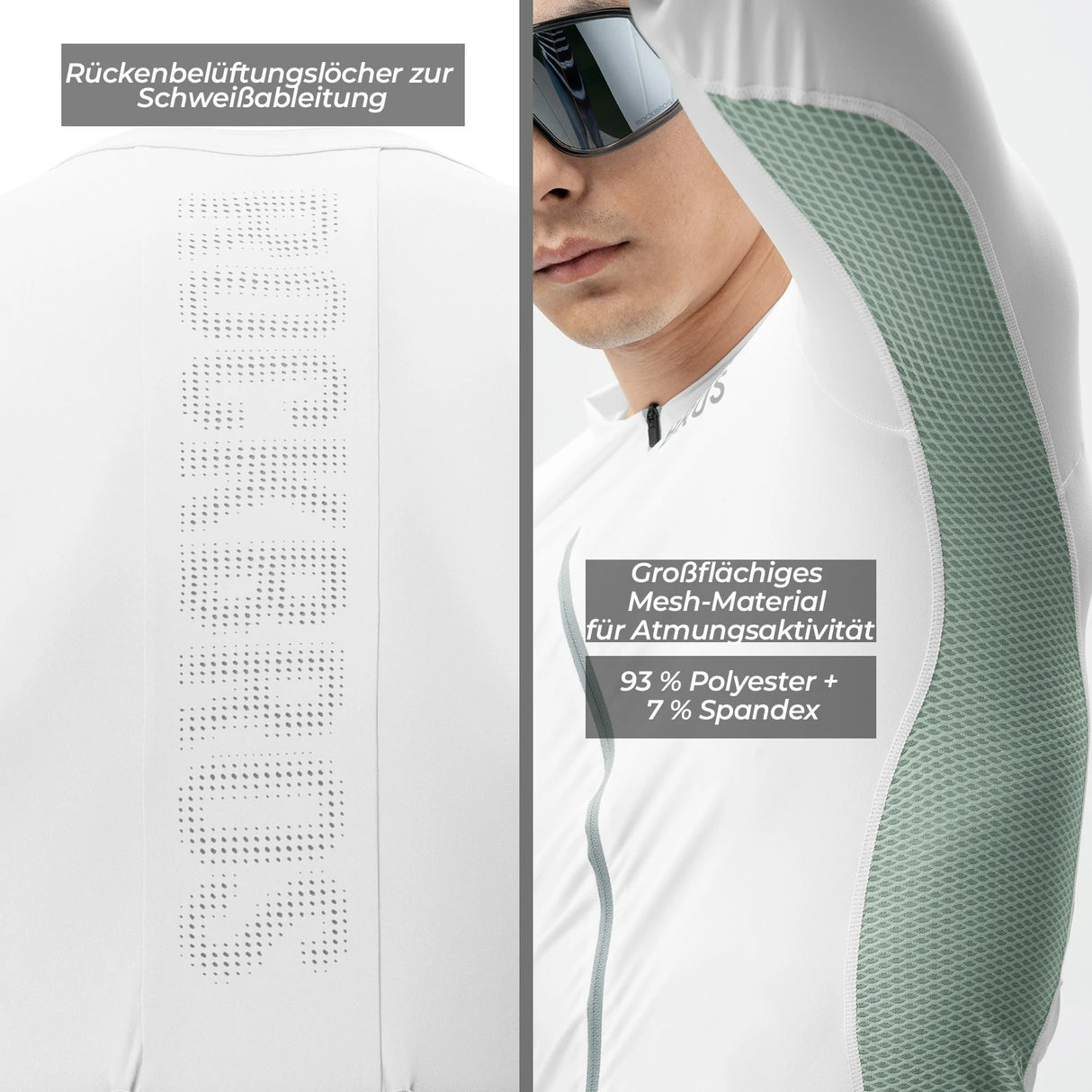 Herren Fahrradtrikot Langarm – Atmungsaktiv, schnelltrocknend & elastisch