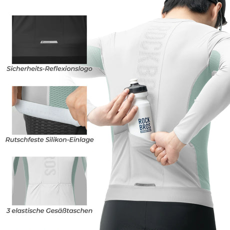 Herren Fahrradtrikot Langarm – Atmungsaktiv, schnelltrocknend & elastisch