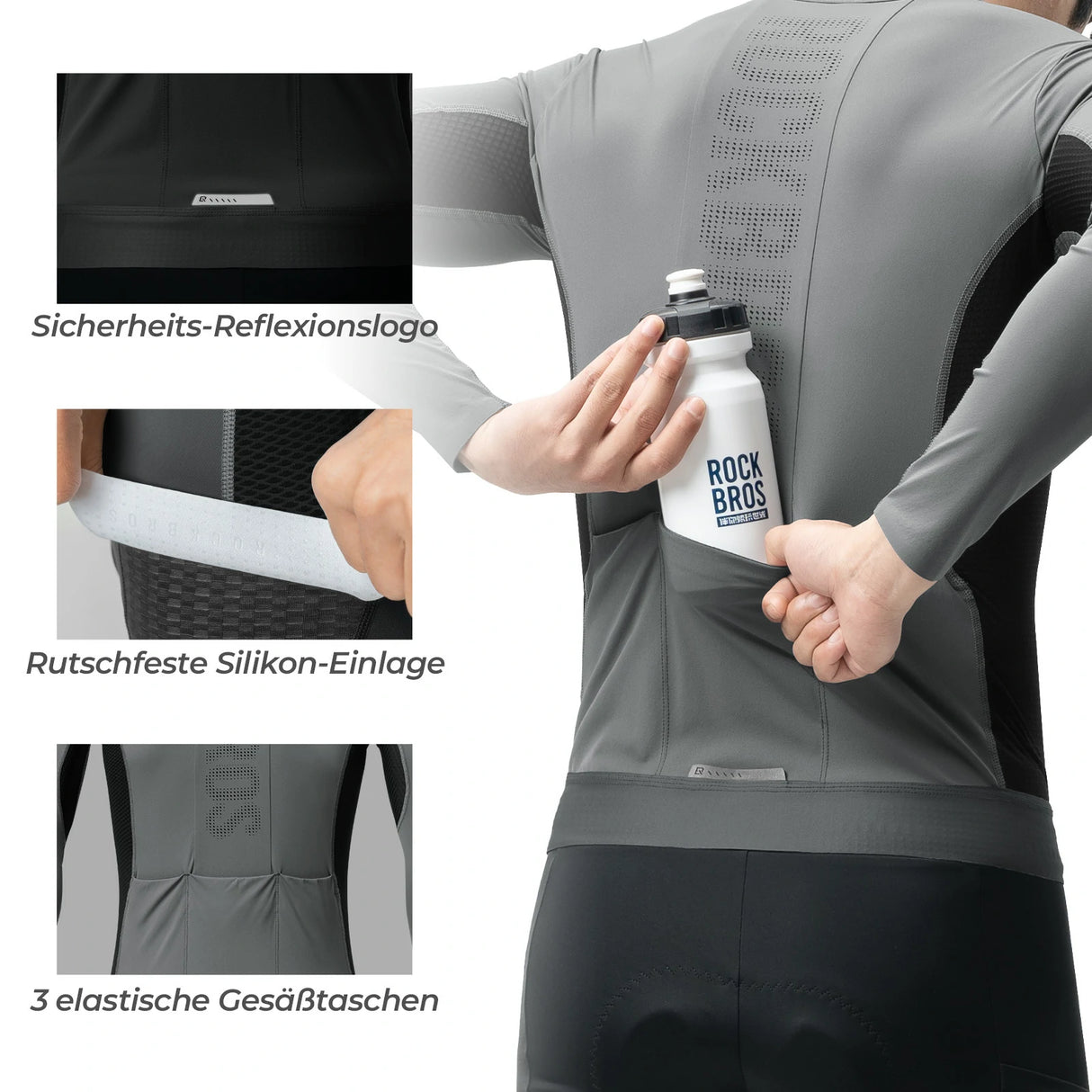 Herren Fahrradtrikot Langarm – Atmungsaktiv, schnelltrocknend & elastisch