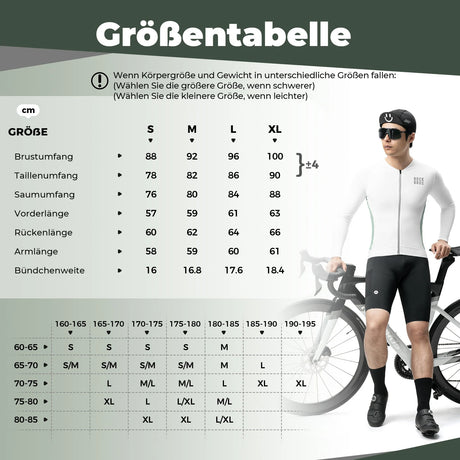 Herren Fahrradtrikot Langarm – Atmungsaktiv, schnelltrocknend & elastisch