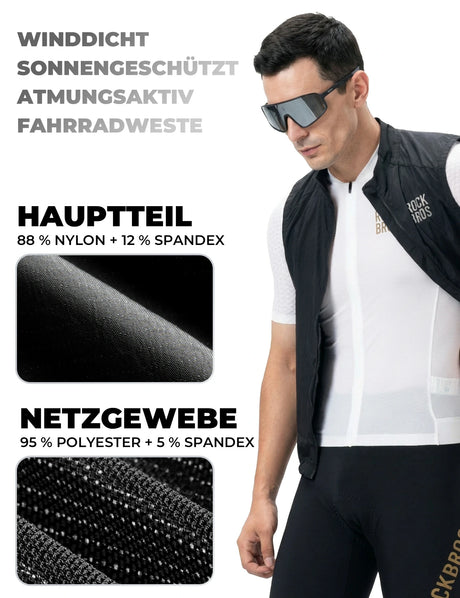 Fahrradweste Winddicht & Sonnengeschützt – Leicht, Atmungsaktiv & Schnelltrocknend