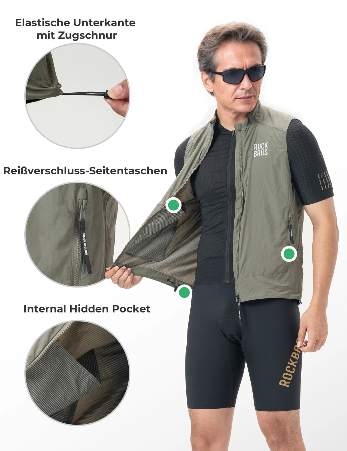 Fahrradweste Winddicht & Sonnengeschützt – Leicht, Atmungsaktiv & Schnelltrocknend