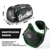 faltbare einteiler-gepäckträgertasche in schwarz