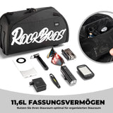 faltbare einteiler-gepäckträgertasche in schwarz