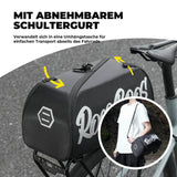 faltbare einteiler-gepäckträgertasche in schwarz