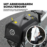 faltbare einteiler-gepäckträgertasche in schwarz