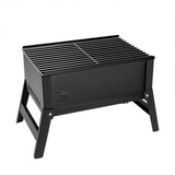 schwarzer kompakter grill für draußen