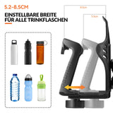Flaschenhalter Fahrrad – Verstellbar für Flaschen 55–85 mm