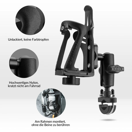 Flaschenhalter – 360° drehbar für Fahrrad und Motorrad