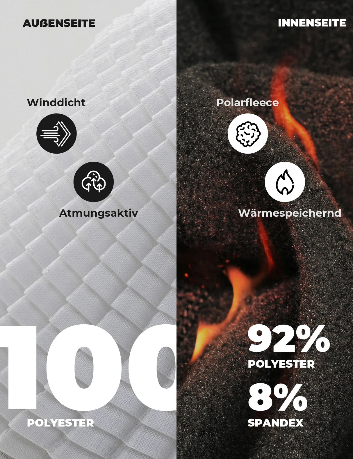 Fleece-Sturmhaube Winter – Atmungsaktive Balaclava & Skimaske