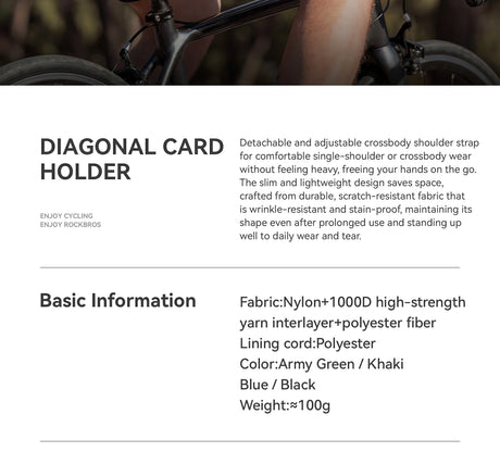 Der ROCKBROS Crossbody Card Holder: Ihre smarte, stylische Kommandozentrale für alles, was wirklich zählt.