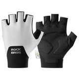 ROCKBROS Halbfinger Fahrradhandschuhe – Mit PORON XRD® Polster, Herren & Damen