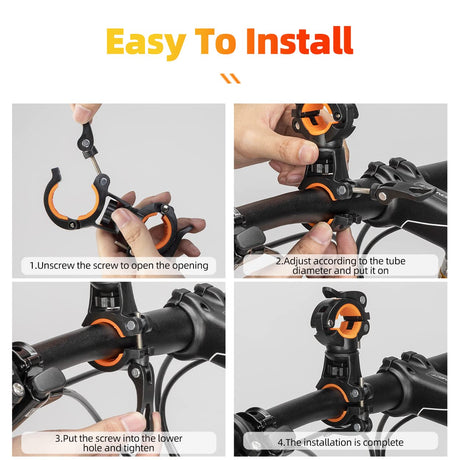 Halterung für Taschenlampe – Universell für Lenkerdurchmesser 20–35 mm