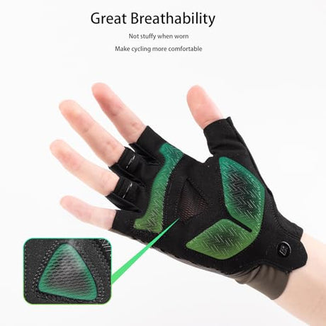 ROCKBROS Handschuhe Fahrrad Sommer – Fingerlos, atmungsaktiv & stoßdämpfend