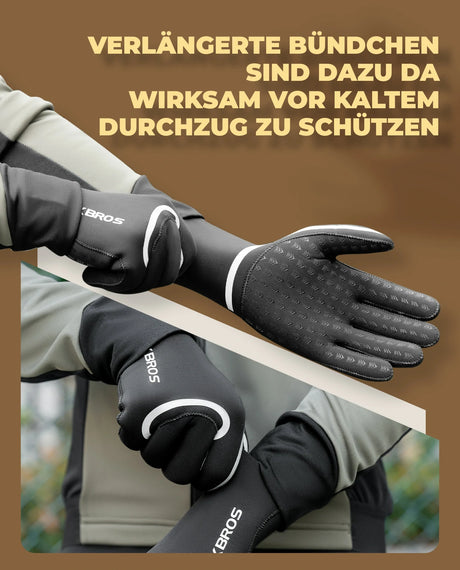 ROCKBROS Handschuhe Fahrrad Winter – Wasserdicht & winddicht, für Damen & Herren
