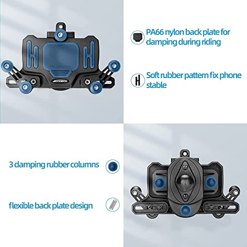 Handyhalterung Motorrad Universal Handyhalter Fahrrad mit Stoßdämpfer für 4.9-7.3 Zoll Smartphone - ROCKBROS-EU