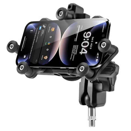 Handyhalterung Motorrad Universal Handyhalter Fahrrad mit Stoßdämpfer für 4.9-7.3 Zoll Smartphone - ROCKBROS-EU