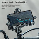 Handyhalterung Motorrad Universal Handyhalter Fahrrad mit Stoßdämpfer für 4.9-7.3 Zoll Smartphone - ROCKBROS-EU
