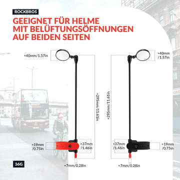 Helmspiegel, Fahrradspiegel für Helm 360 Grad Verstellbar – ROCKBROS-DE