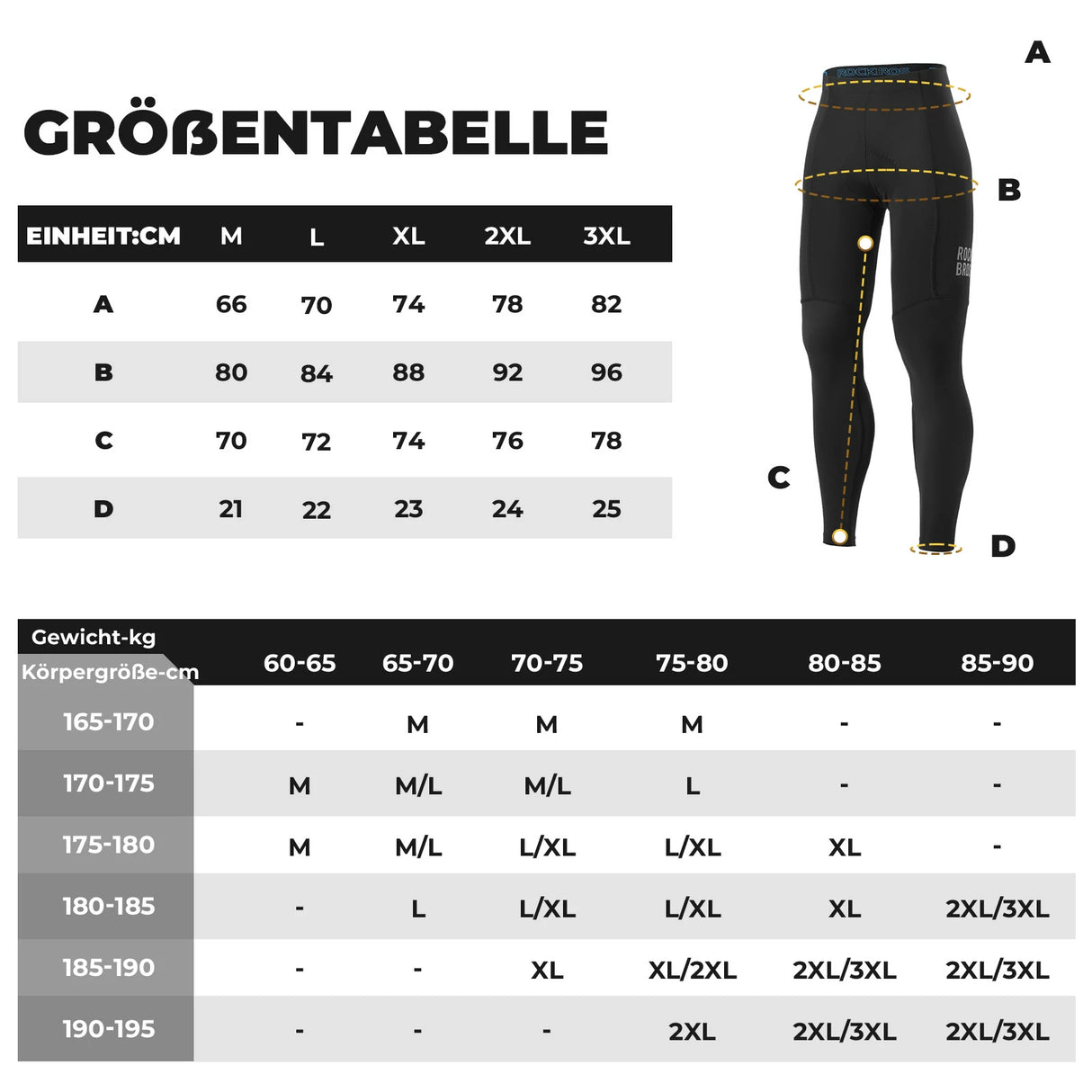 Herren Fahrradhose – 3D‑Ergonomischer Schnitt, 6‑Zonen‑Polsterung
