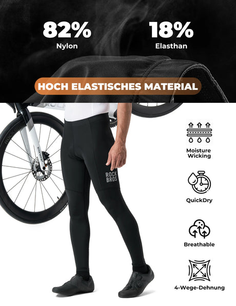 Herren Fahrradhose – 3D‑Ergonomischer Schnitt, 6‑Zonen‑Polsterung