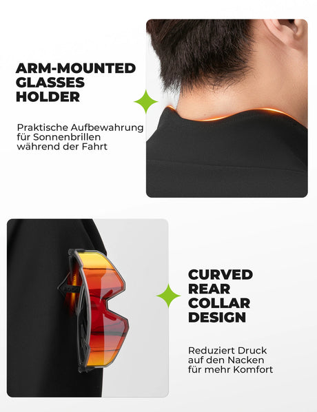 Herren Fahrradjacke – 3‑Schicht‑Technologie, Winddicht, Atmungsaktiv & Reflektierend