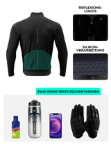 Herren Fahrradjacke – 3‑Schicht‑Technologie, Winddicht, Atmungsaktiv & Reflektierend