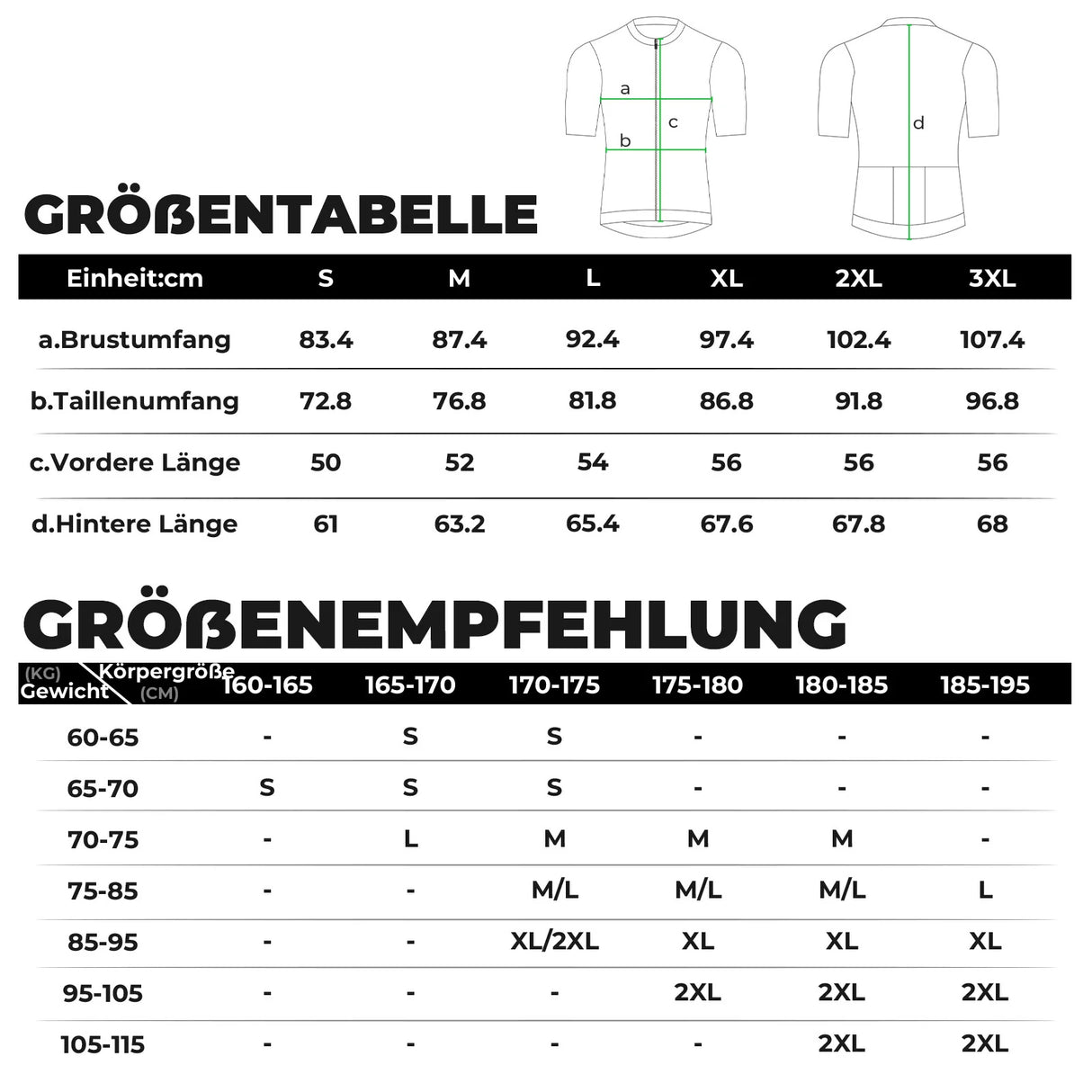 Herren Fahrradtrikot Kurzarm – Atmungsaktiv & Reflektierend