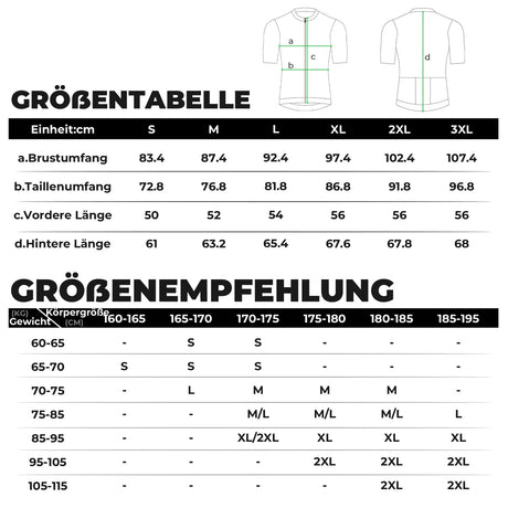 Herren Fahrradtrikot Kurzarm – Atmungsaktiv & Reflektierend