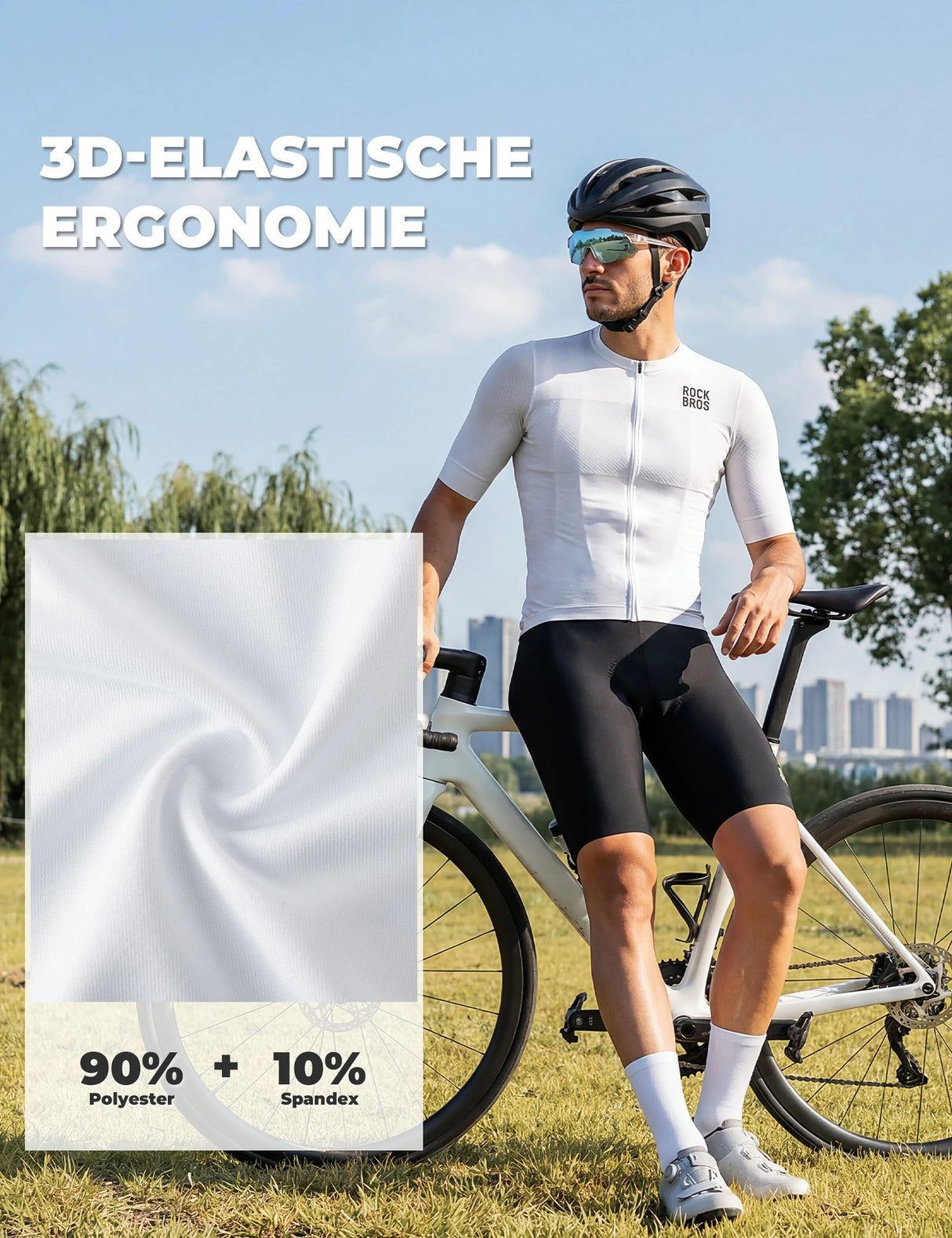 Entdecke das ROCKBROS Herren Kurzarm Fahrradtrikot: Deine perfekte Symbiose aus Performance, Komfort und cleverem Design.