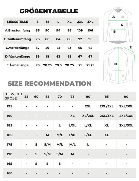ROCKBROS Herren Langarm-Radtrikot – Atmungsaktiv & Reflektierend mit 3D-Schnitt