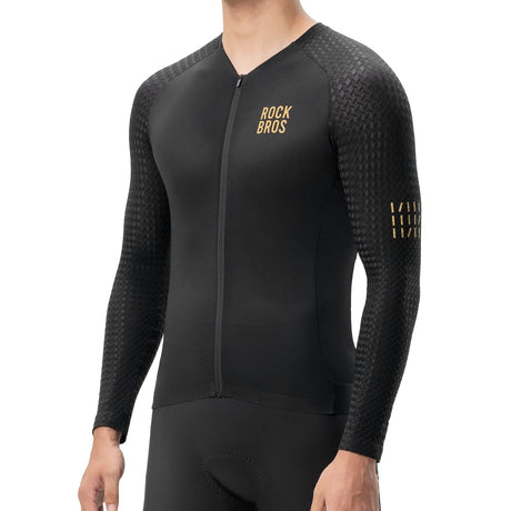 ROCKBROS Herren Langarm-Radtrikot – Atmungsaktiv & Reflektierend mit 3D-Schnitt