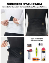 ROCKBROS Herren Langarm-Radtrikot – Atmungsaktiv & Reflektierend mit 3D-Schnitt