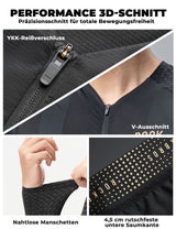 ROCKBROS Herren Langarm-Radtrikot – Atmungsaktiv & Reflektierend mit 3D-Schnitt