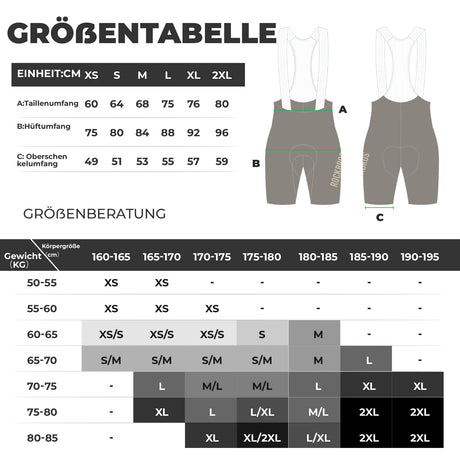 Herren Radlerhose mit Träger – Gepolstert, atmungsaktiv & schnelltrocknend