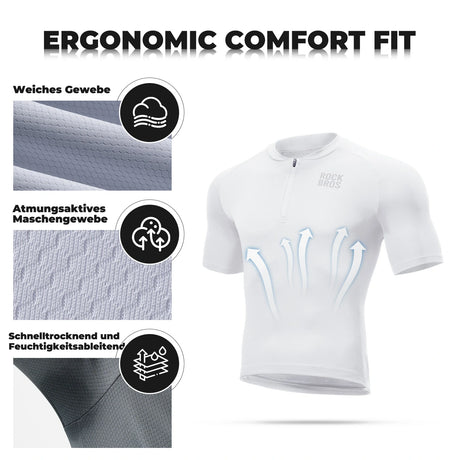 Herren Radtrikot Kurzarm – Rennradtrikot, atmungsaktiv & schnell trocknend