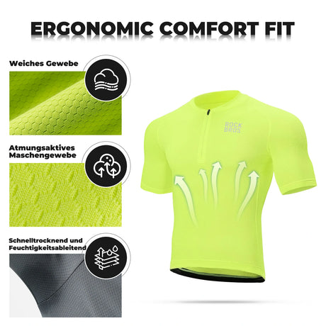 Herren Radtrikot Kurzarm – Rennradtrikot, atmungsaktiv & schnell trocknend