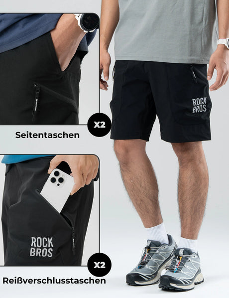 Herren Sport‑Shorts – Magnetischer Taillengurt & 4‑Taschen‑Design