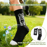 Kinder Fahrradsocken – 5A Antibakteriell, Kompressionszonen & Katzenpfoten-Design