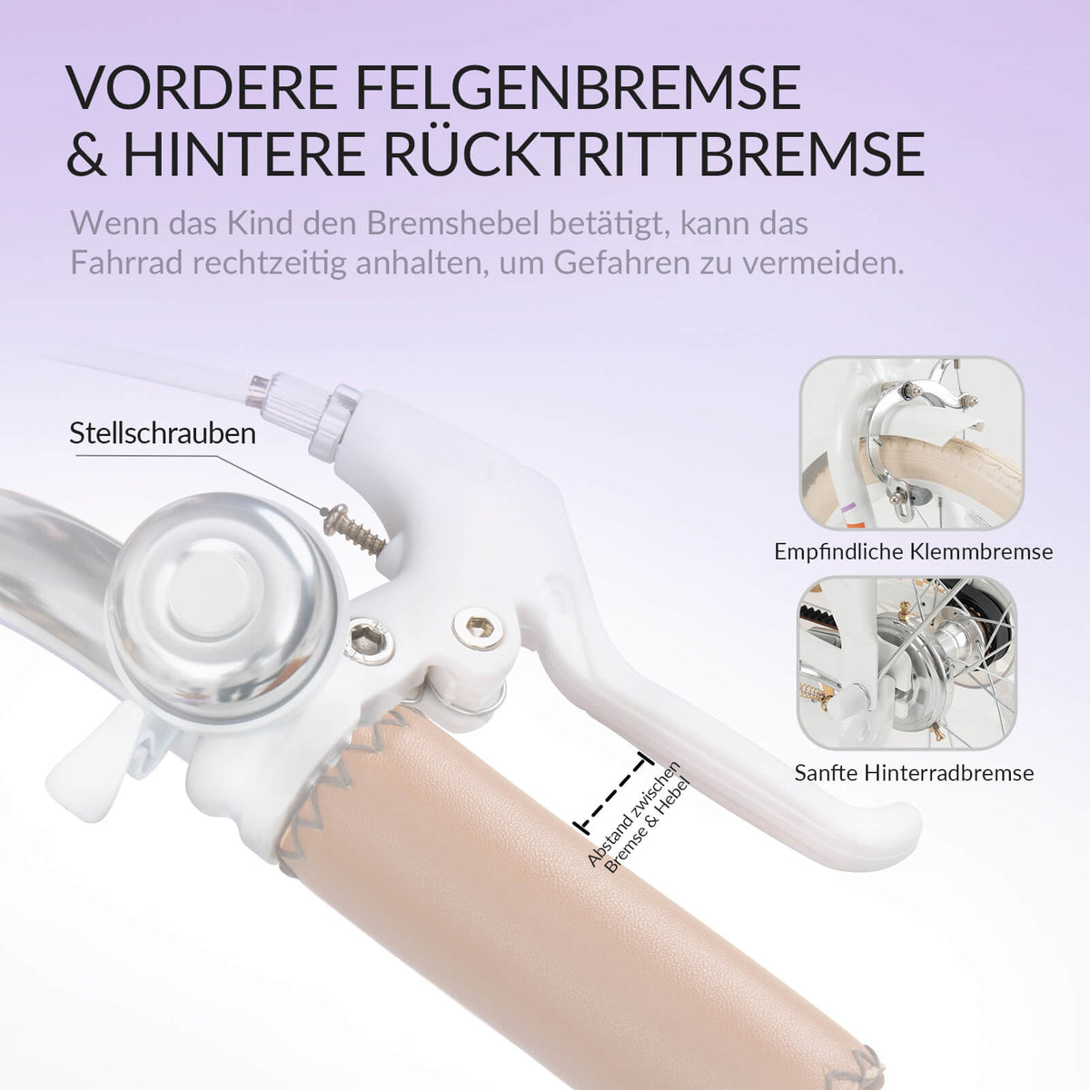 LEVO -16'' Kinderfahrrad mit abnehmbaren Stützrädern