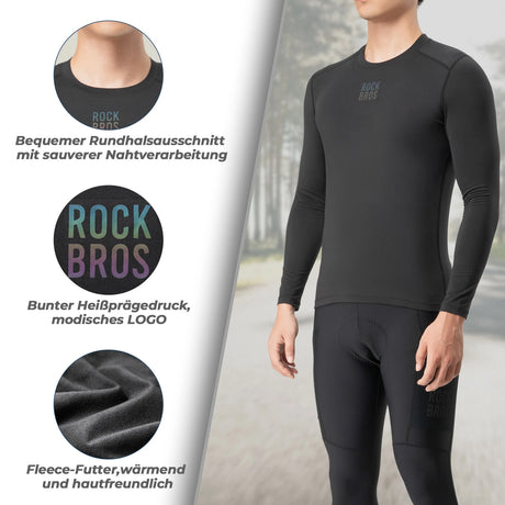 Langarm‑Ärmel Radtrikot Herren – Warm, atmungsaktiv