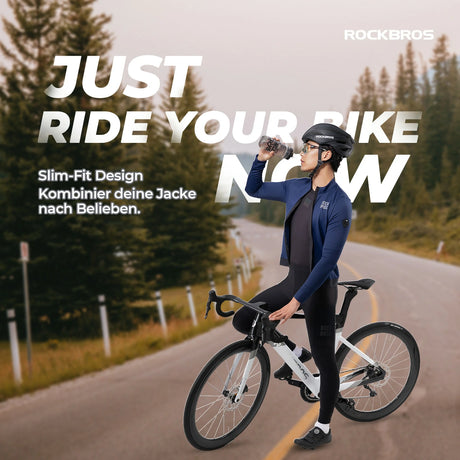 Langarm‑Ärmel Radtrikot Herren – Warm, atmungsaktiv