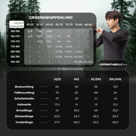 Langarm‑Ärmel Radtrikot Herren – Warm, atmungsaktiv