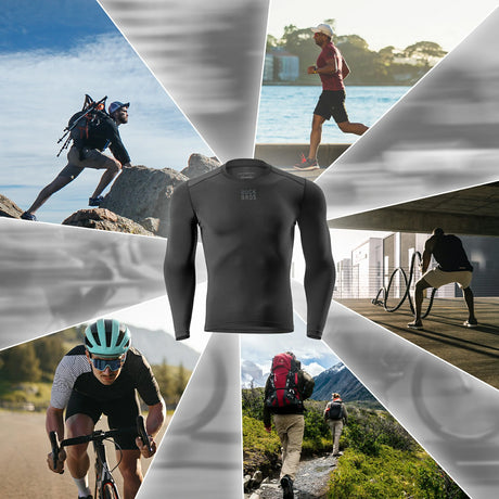 Langarm‑Ärmel Radtrikot Herren – Warm, atmungsaktiv