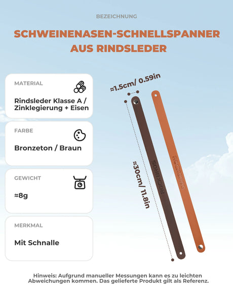 Leder Schnellverschluss‑Griff für Brompton – Schnallenschloss, Klappfahrrad‑Zubehör