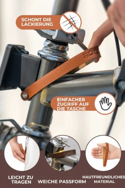 Leder Schnellverschluss‑Griff für Brompton – Schnallenschloss, Klappfahrrad‑Zubehör