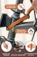 Leder Schnellverschluss‑Griff für Brompton – Schnallenschloss, Klappfahrrad‑Zubehör